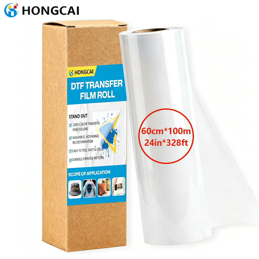 Commercial Printing On Fabric - ม้วนฟิล์มทรานส์เฟอร์ DTF ขนาด 24 นิ้ว×328 ฟุต