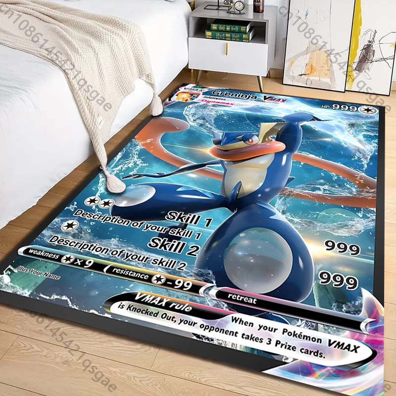Commercial Printing & Packaging Pvt Ltd - พรมพิมพ์ลายการ์ดโปเกมอน Greninja 1 ชิ้น สำหรับห้องนั่งเล่น ห้องนอน