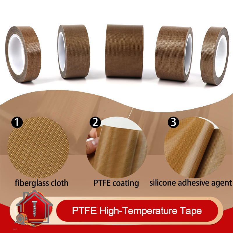 Commercial Printing Press - เทปทนความร้อน PTFE แบบม้วน 10 ม. เทปกาวในตัว
