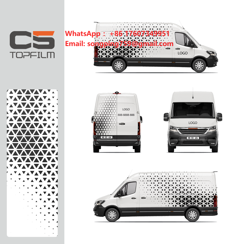ฟิล์มติดรถยนต์ลายเรขาคณิตสีดำข - Commercial Printing & Packaging Pvt Ltd บทวิจารณ์และราคา